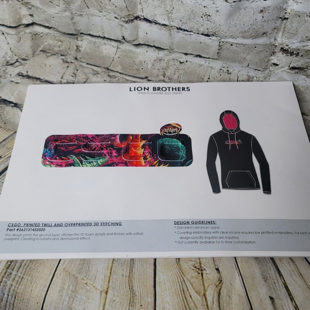 CSGO Printed Twill and Overprinted 3D Stitching Patch Iron Brothers Appx 8.5 x 3